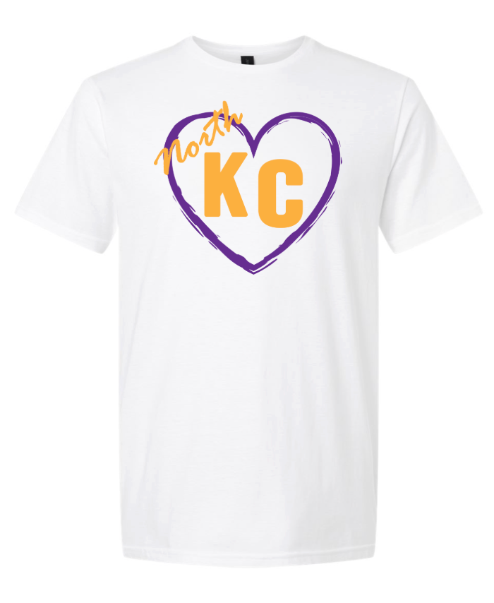 North KC Heart- Orange & Purple