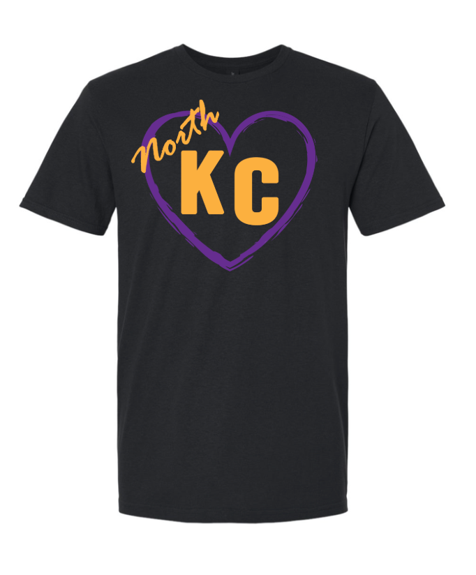 North KC Heart- Orange & Purple
