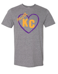 North KC Heart- Orange & Purple